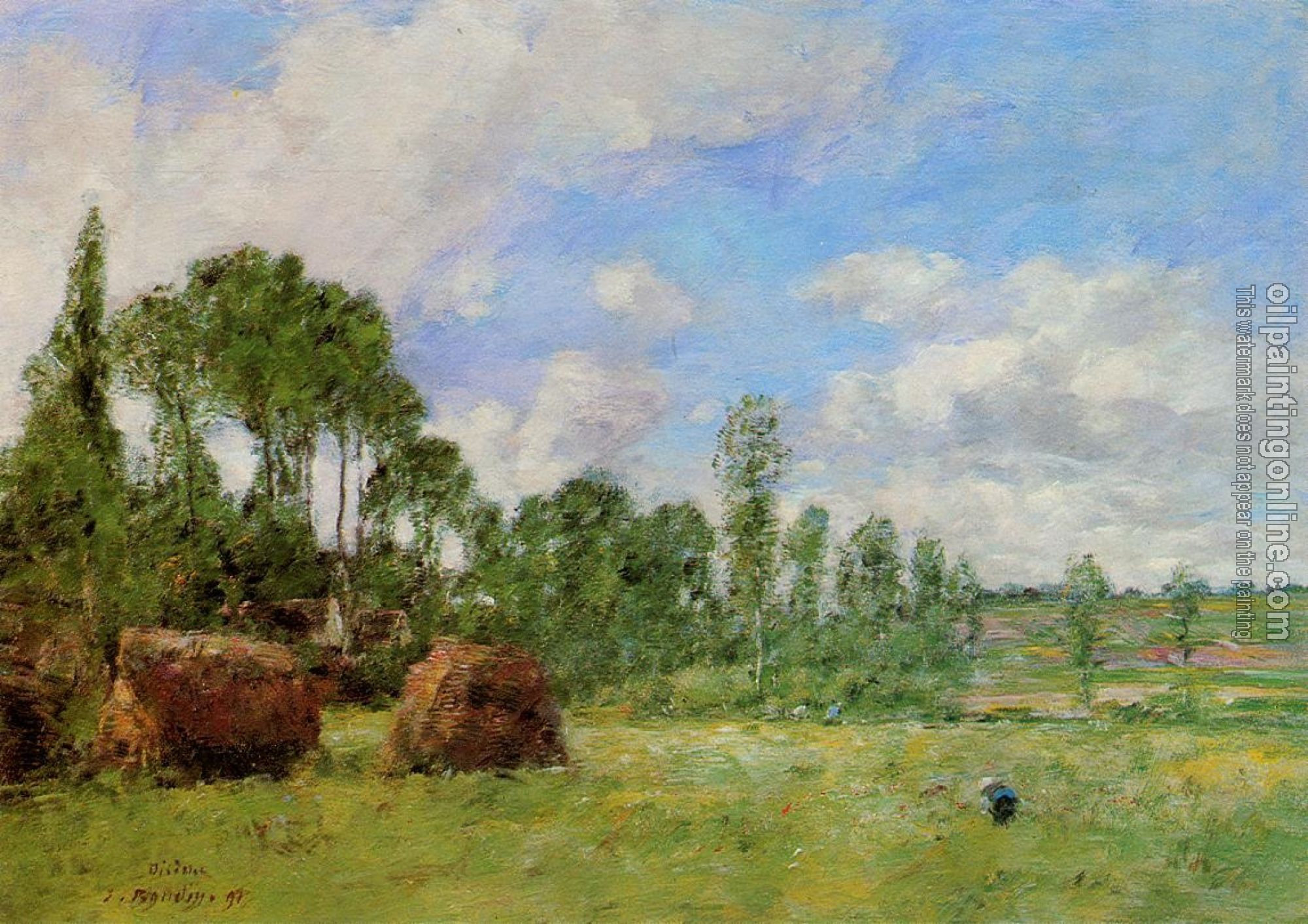 Boudin, Eugene - Oiseme at Harvest Time